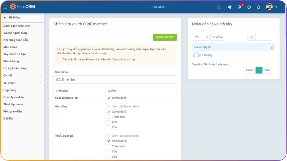 Phân quyền & bảo mật linh hoạt