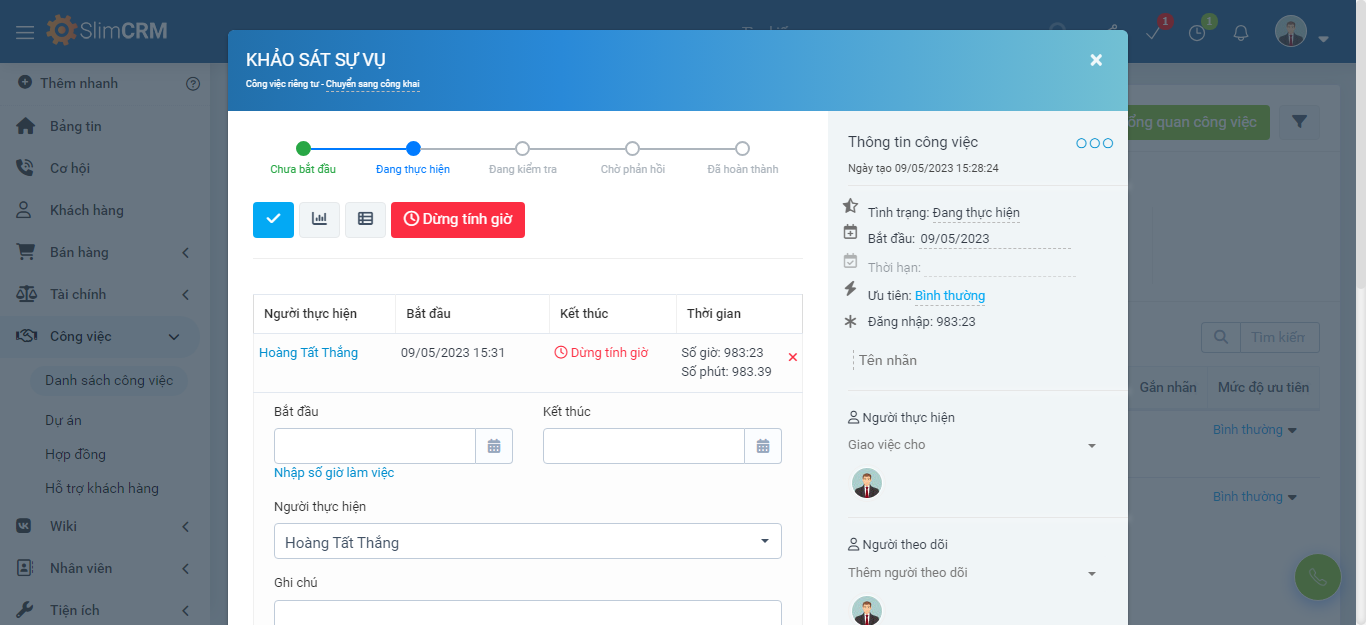 Tính năng phần mềm quản lý công việc