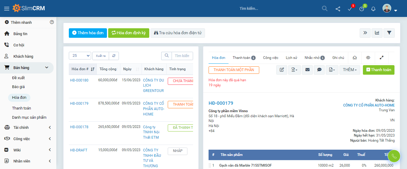 Tính năng phần mềm quản lý tài chính