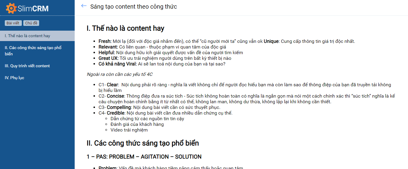 Tính năng phần mềm quản lý tri thức