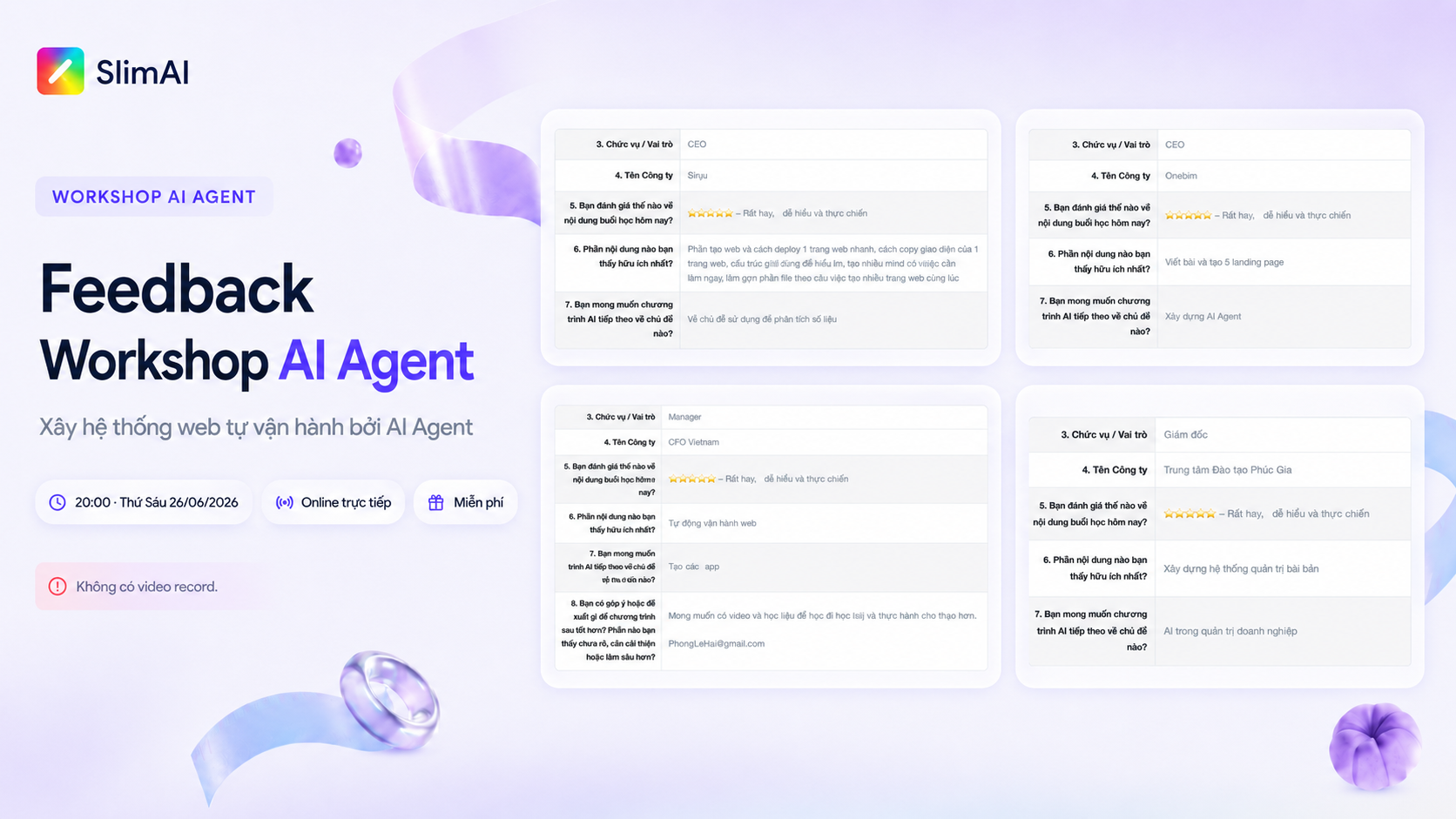 Tổng kết Workshop AI Web Agent: Khi website bắt đầu tự vận hành