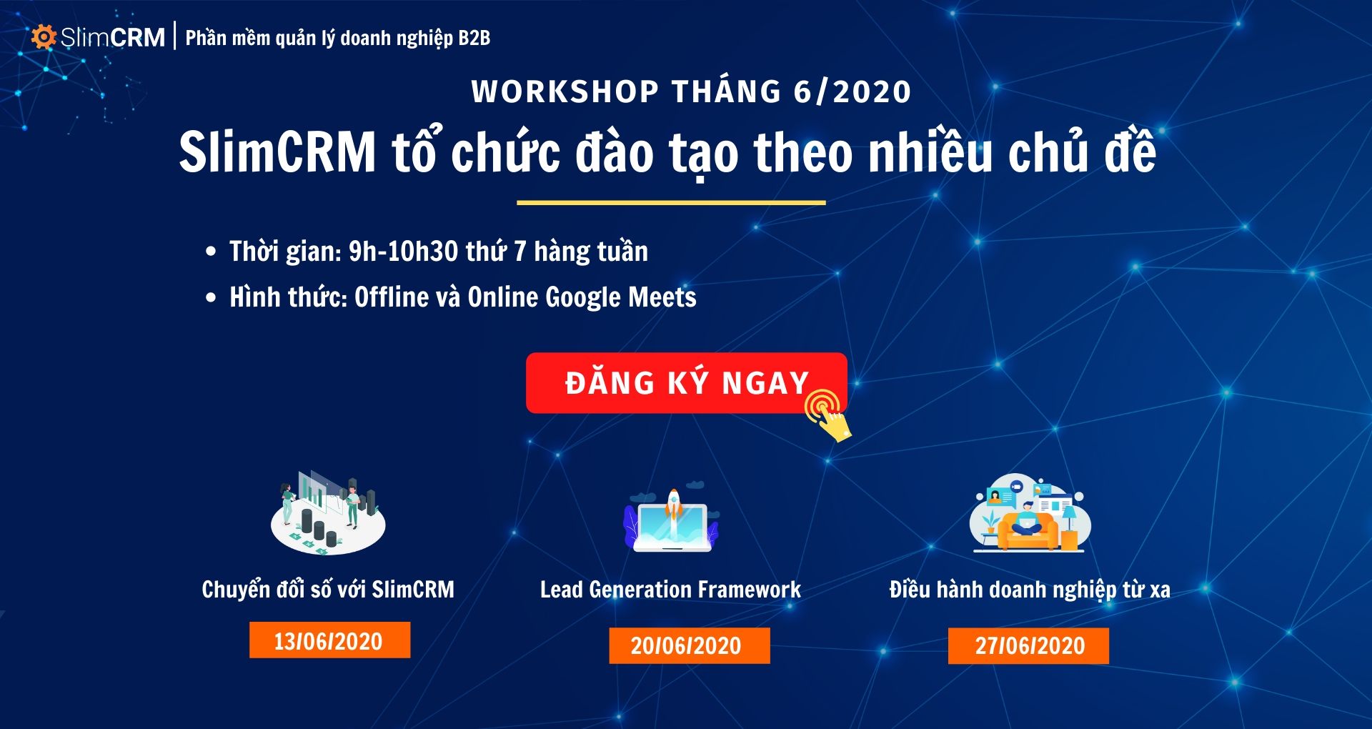 Thông báo mời tham gia chuỗi Workshop tháng 6 của SlimCRM