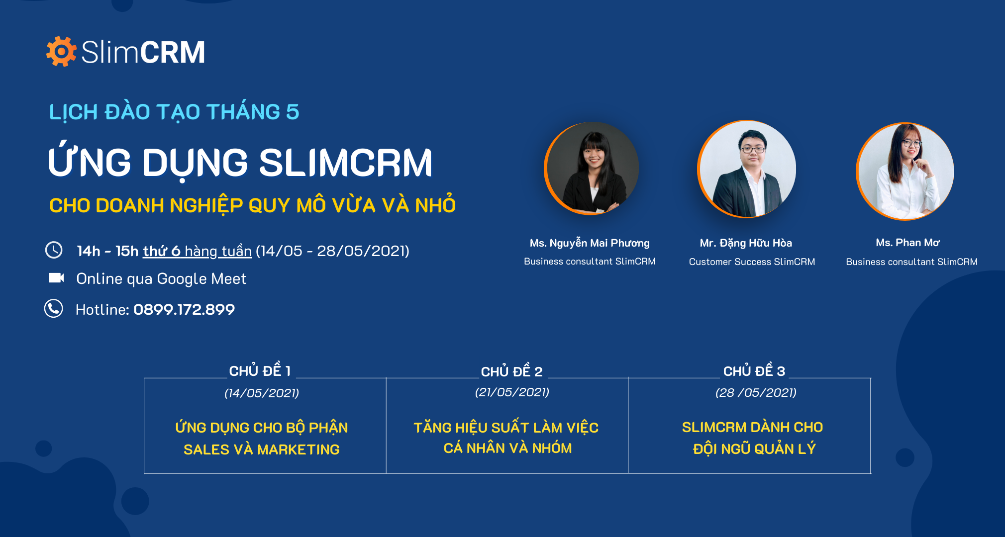 Chương trình đào tạo định kỳ tháng 5/2021