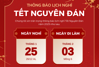 SLIMCRM THÔNG BÁO LỊCH NGHỈ TẾT NGUYÊN ĐÁN 2025