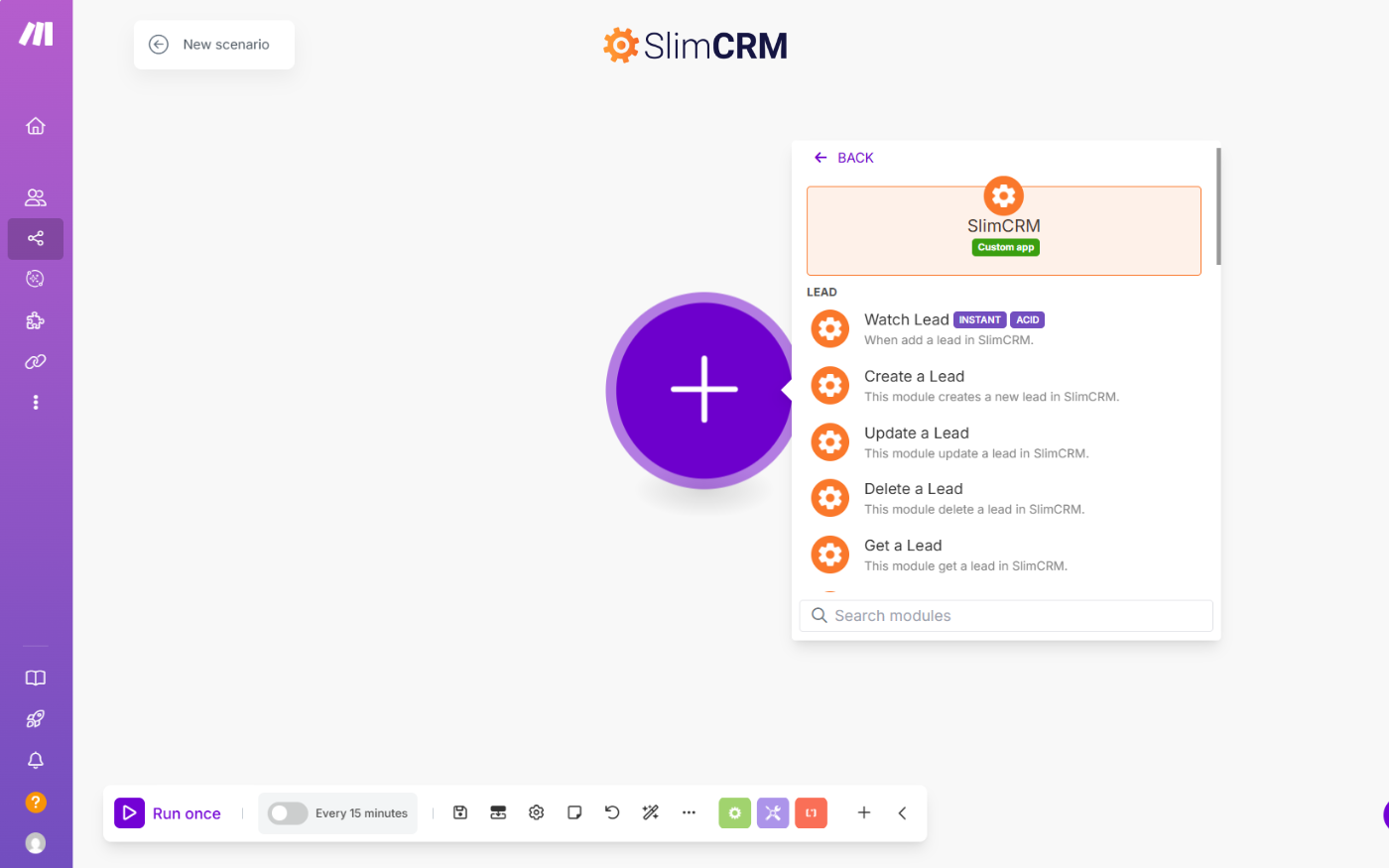 SlimCRM Chính Thức Có Mặt Trên Make.com